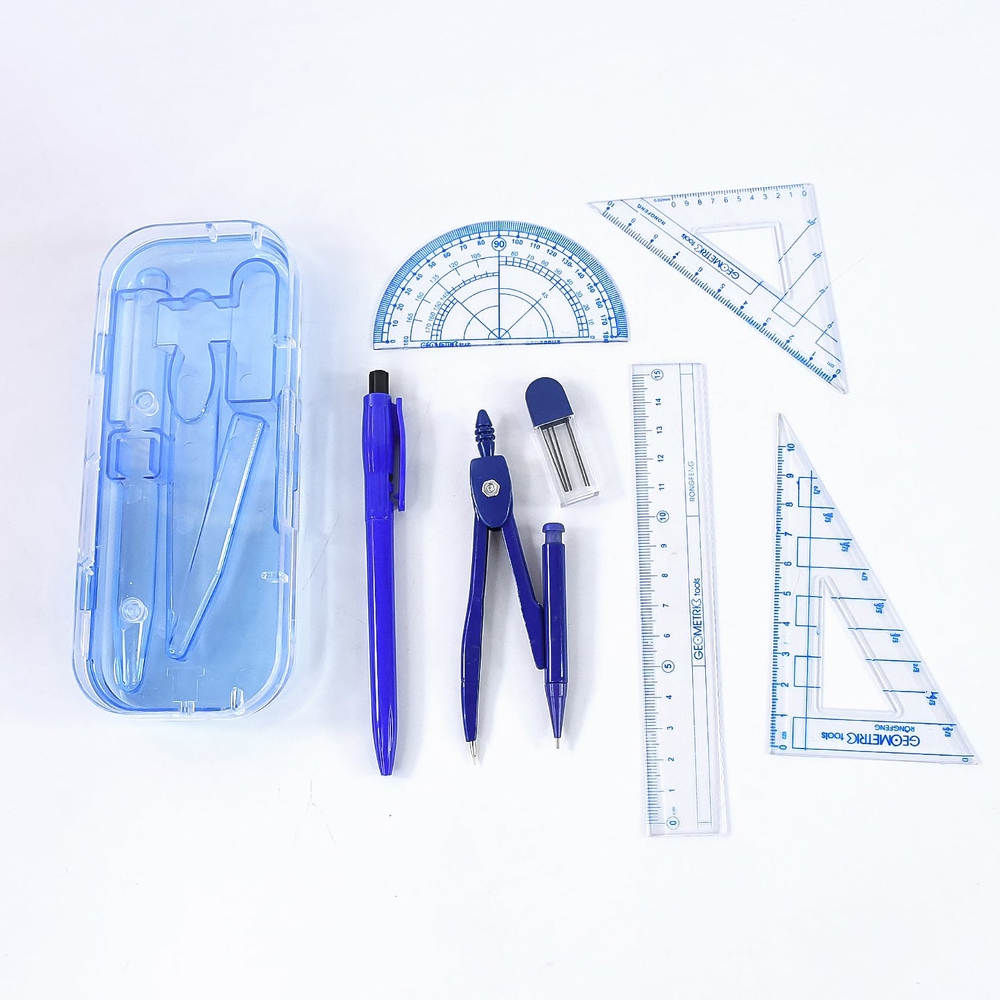 Complete Student Geometry Box Set (9 in 1 / 1 Set)