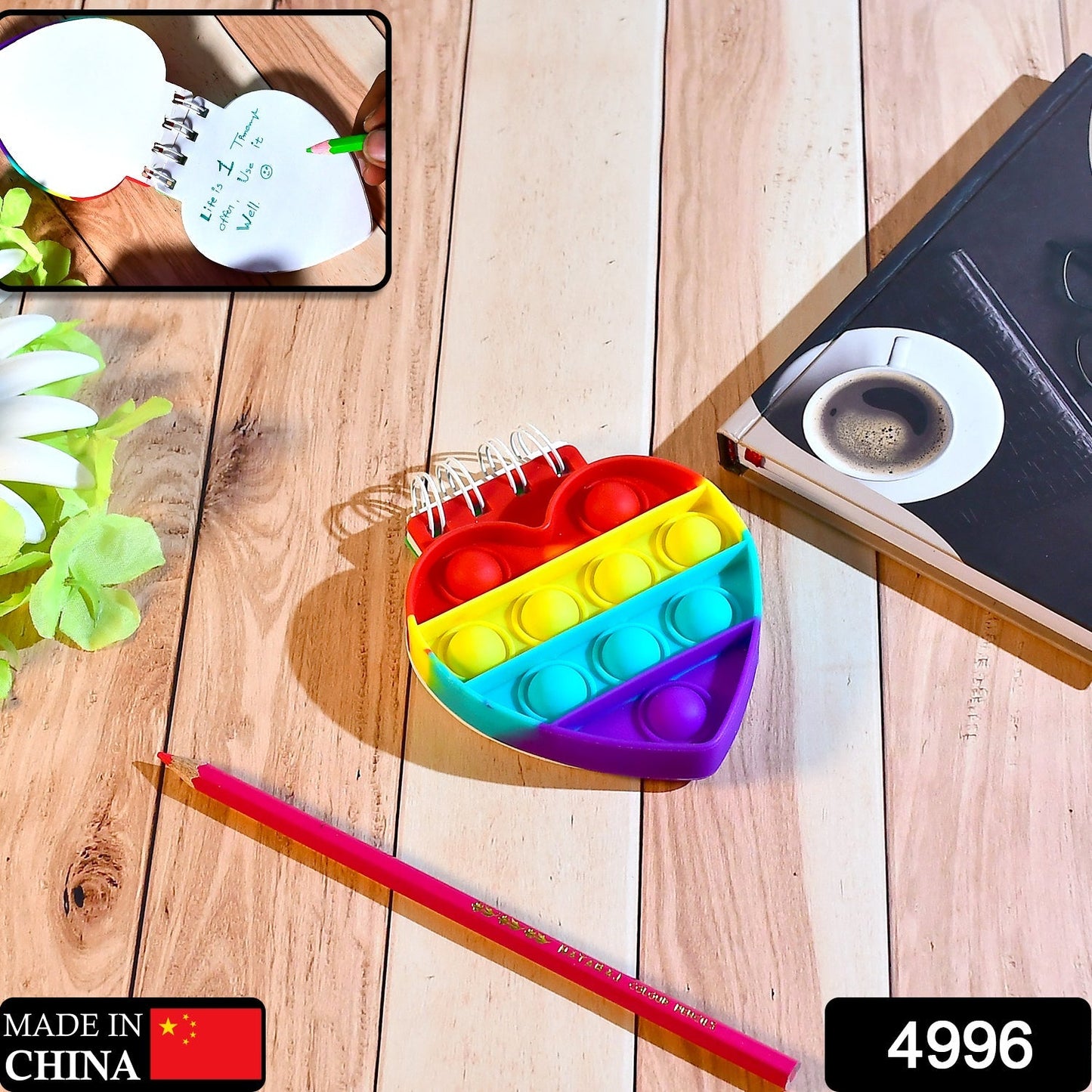 Spiral notebook with heart It fidget