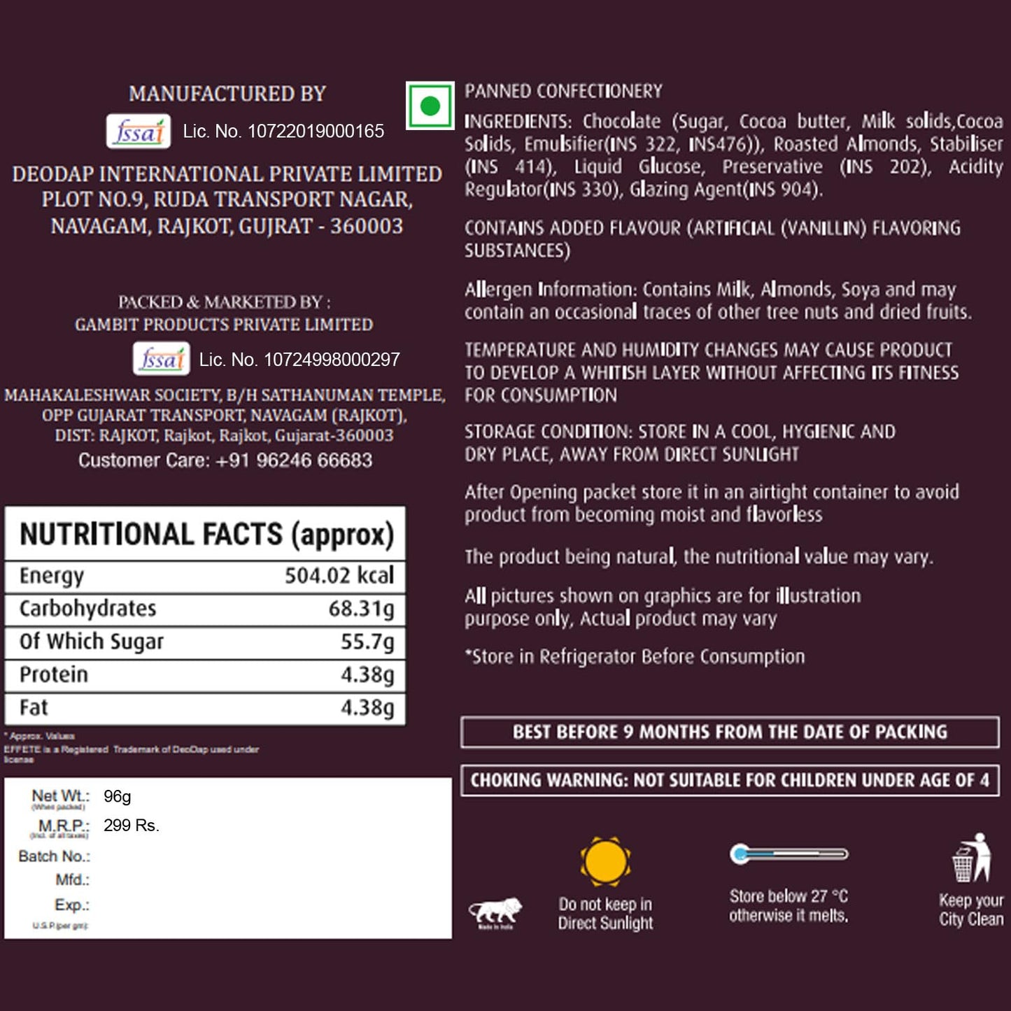 Krishna Flute Rakhi With Choco Nut Butterscotch Coin Tilak  Greeting Card Combo