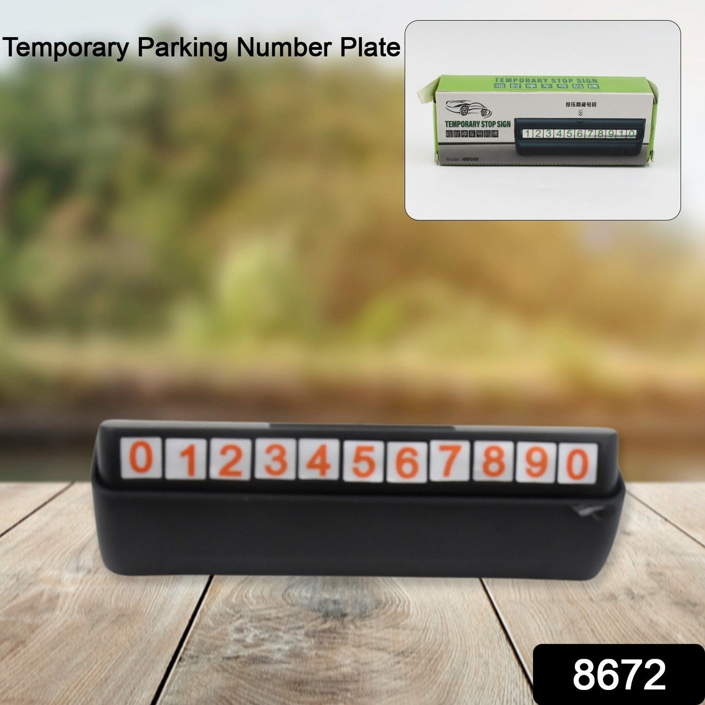 Temporary Car Parking Number Display