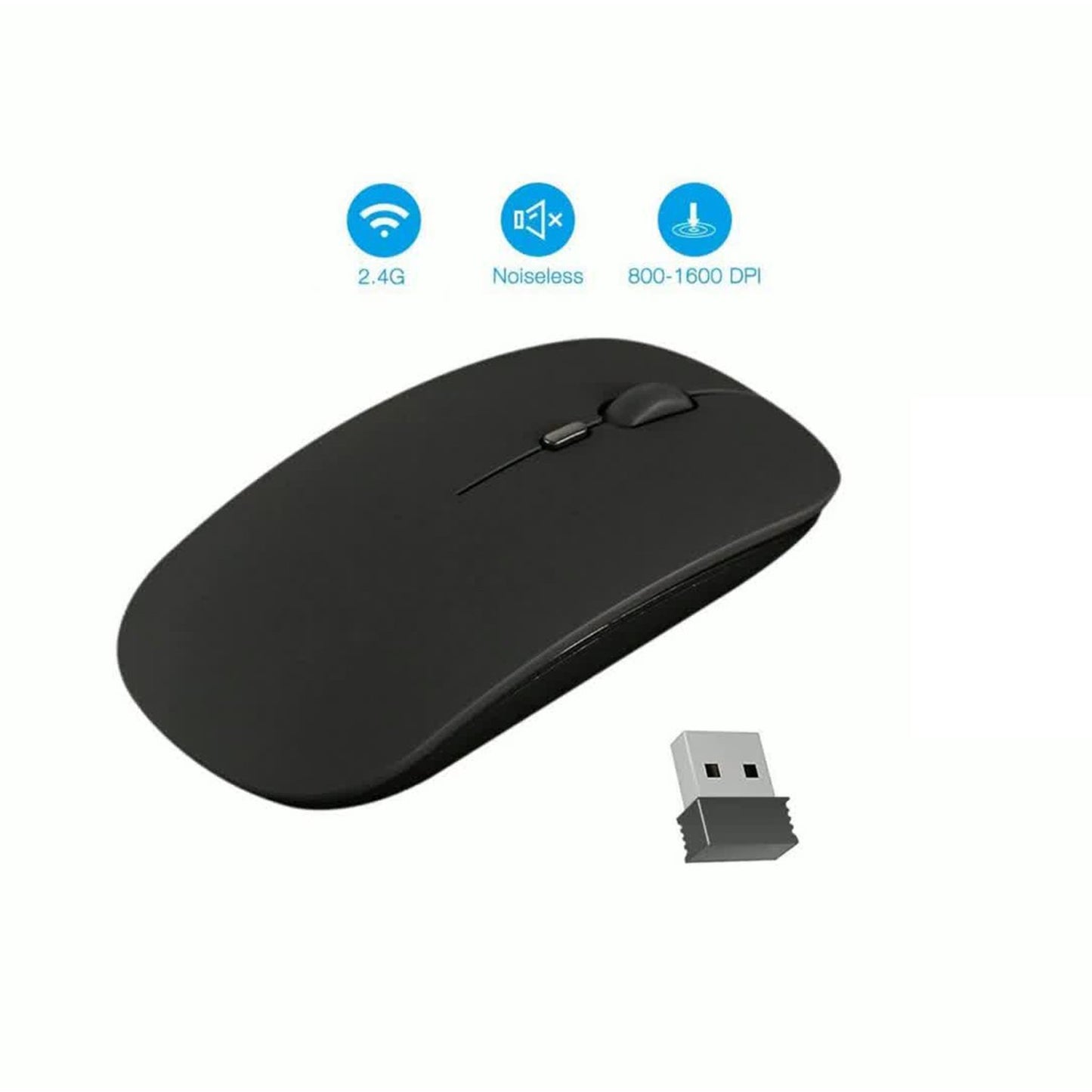 6077 Wireless Mouse For Laptop pc mac ipad Pro computer ( Note: No Glow curve available no batteries included please check images only )
