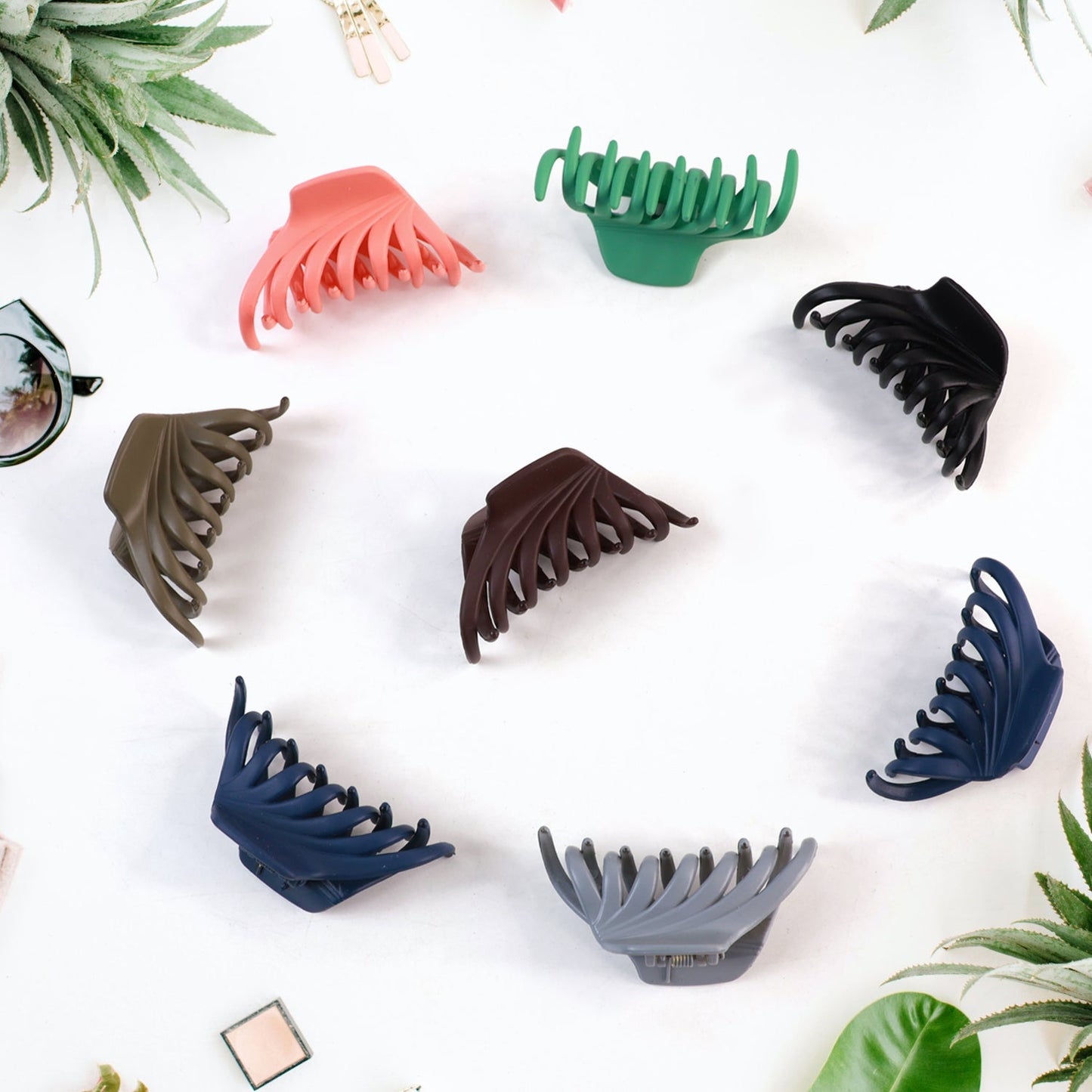 Plastic Hair Clamp Grip, Simple Matte Hair Barrette Clamp (1 Pc)