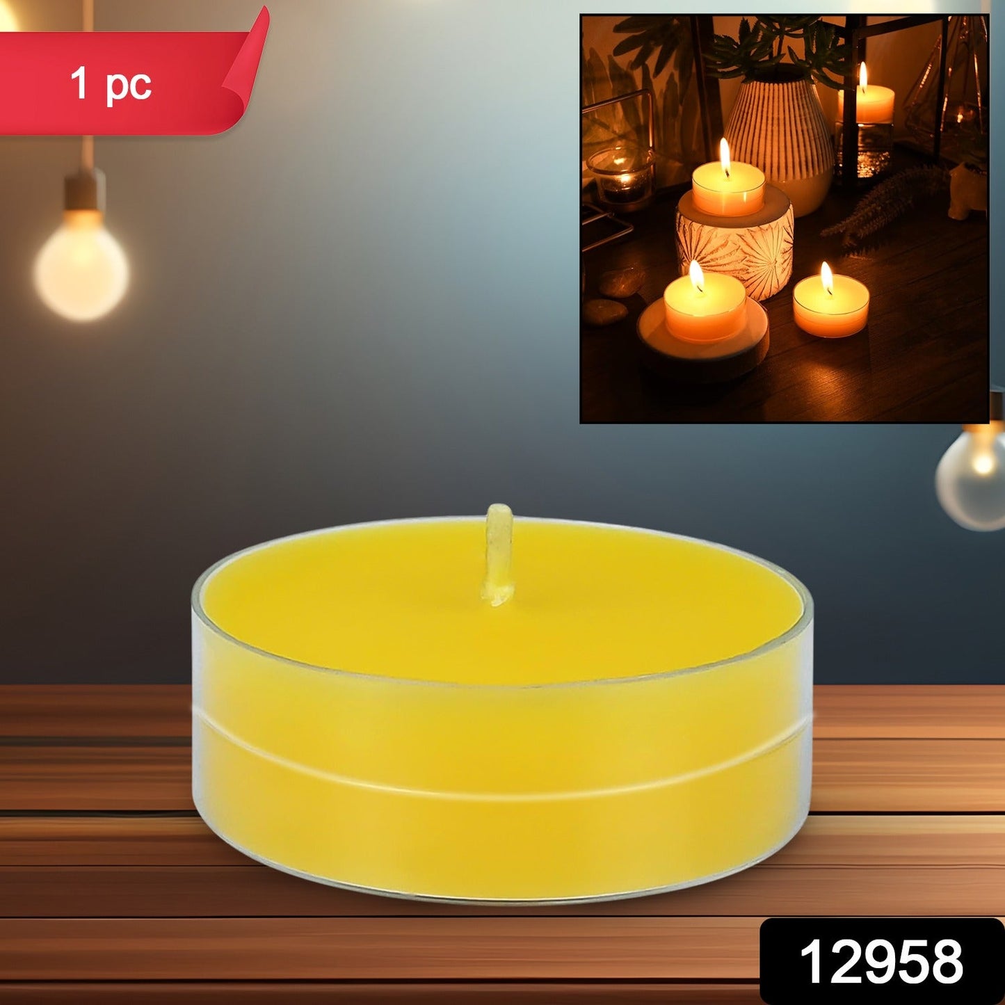 Tealight Diwali Candle – Smokeless, Long-Burning, Mix Color (1 Pc / Mix Color)