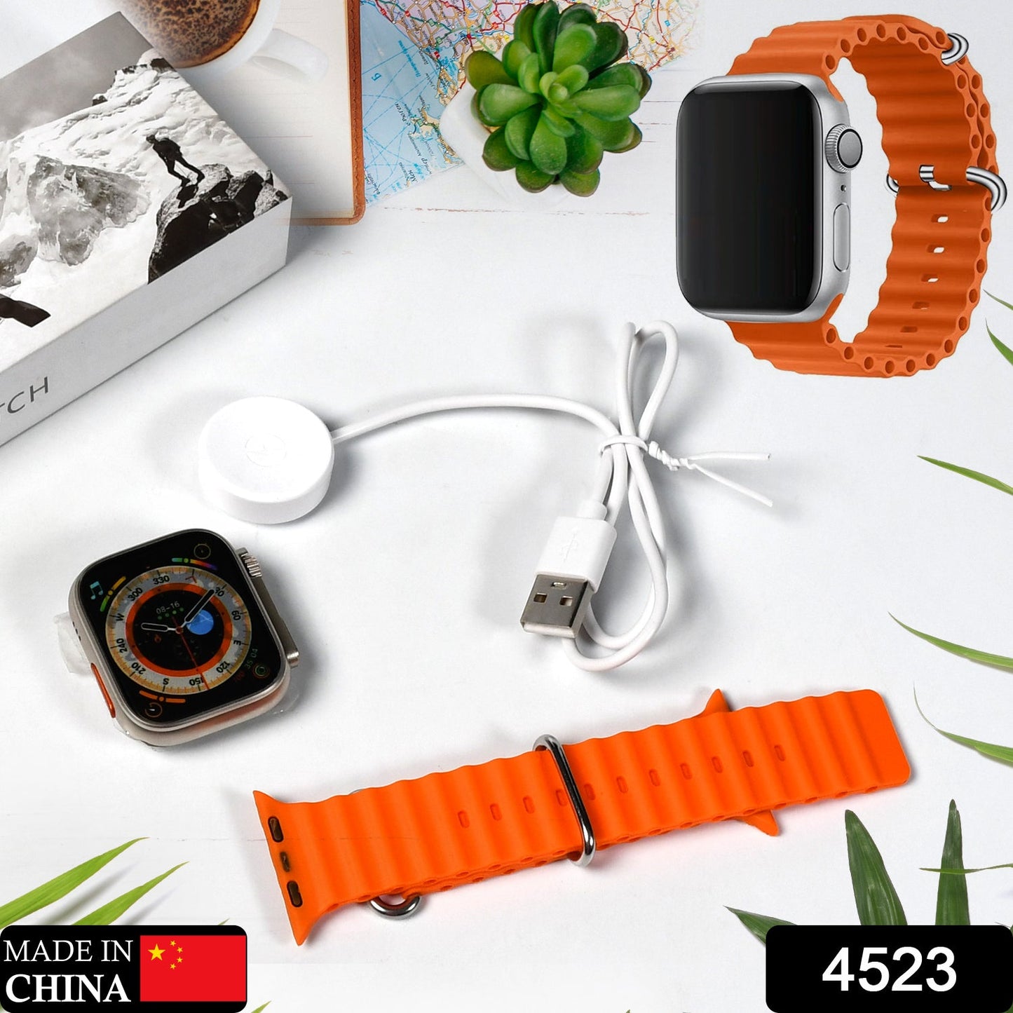 Home Power Pack 4 IN 1 Combo Smart Watch + Steamer + Spray Bottle + Vegitable-Cutter