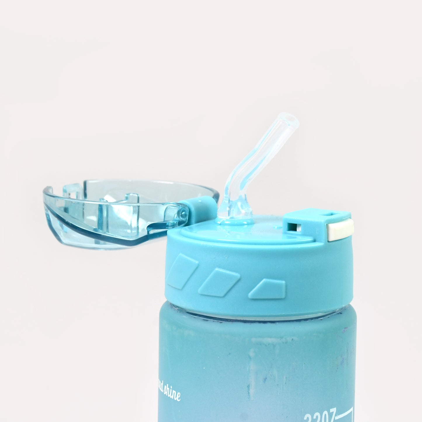 Plastic Colorful Motivational Water Bottle With Straw (900 Ml)
