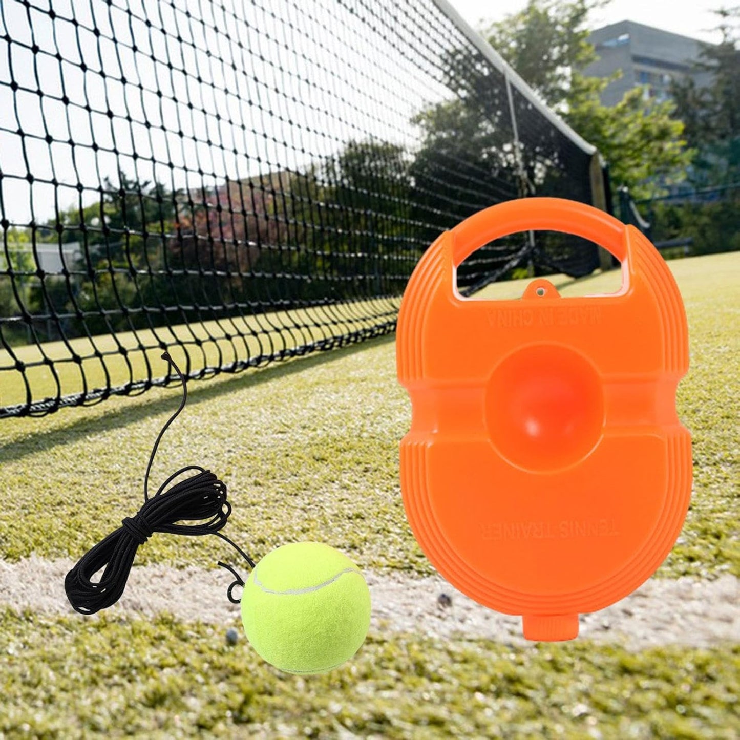 17599 Tennis Trainer Rebound Ball With String Convenient Tennis Training Gear Tennis Practice Device Base For Kids Adults